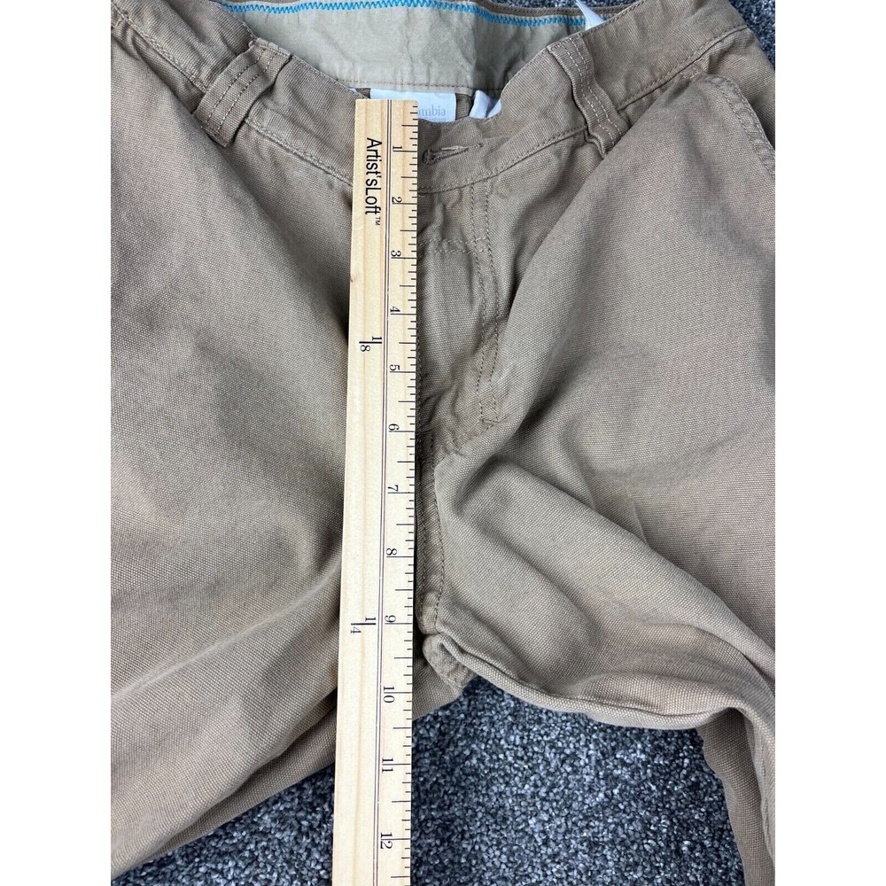 Columbia Cargo Pant Regular Fit Side Pocket Tan Canvas Cotton Mens 30x32 - Picture 12 of 16